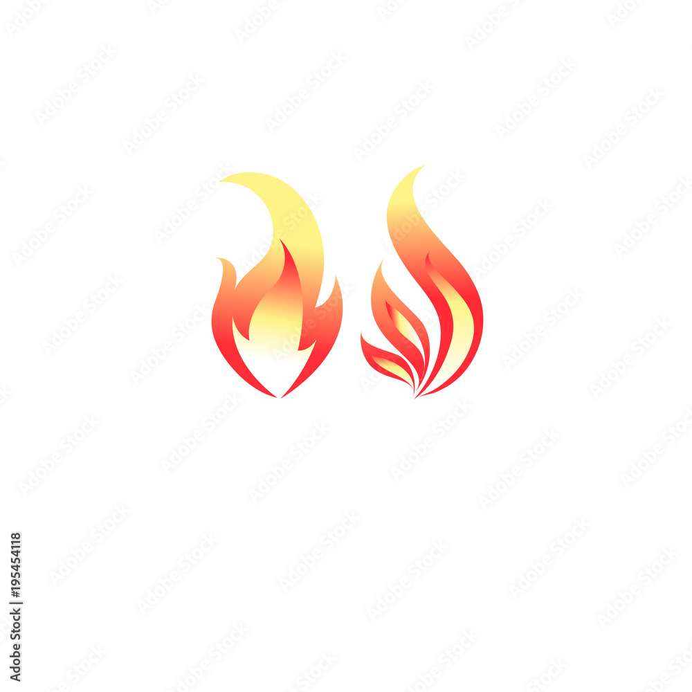Fire flame icon vector template Fire flame icon vector template