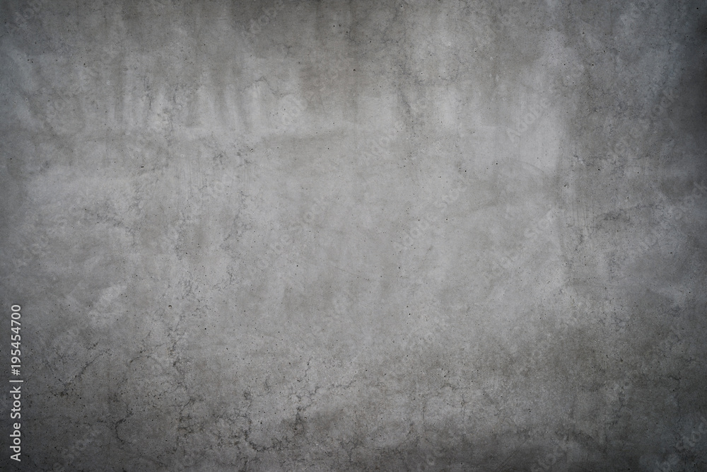 Texture of old, dirty, gray concrete wall for background