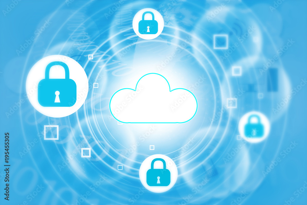 Cyber security concept, binary stream with Closed Padlock. 2d Digital illustration Cyber security concept, binary stream with Closed Padlock. 2d Digital illustration