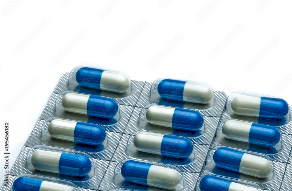 Blue and white capsule 2025
