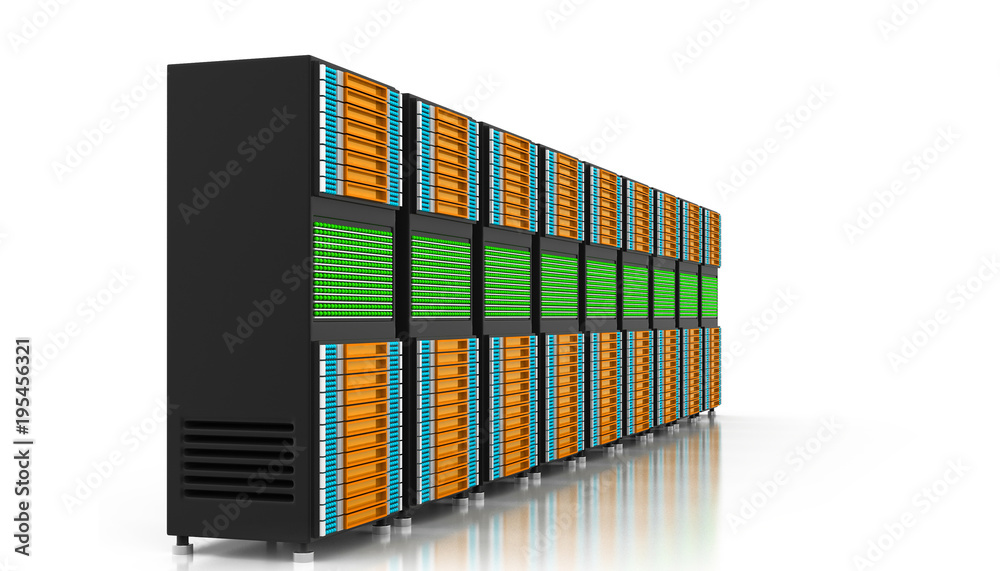 Obraz premium 3d render of server room