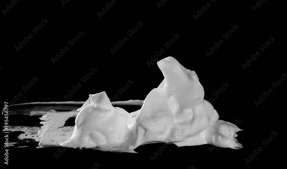 Shaving foam isolated on black, with clipping path texture and background Shaving foam isolated on black, with clipping path texture and background