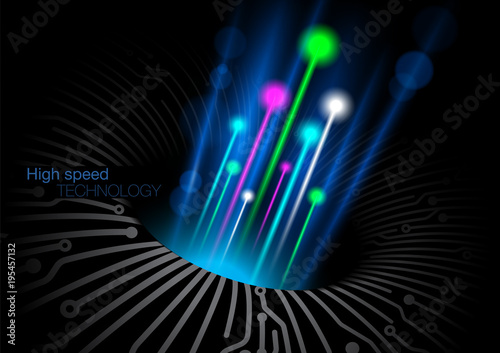 Abstract image representing high speed technology. Vector EPS file.
