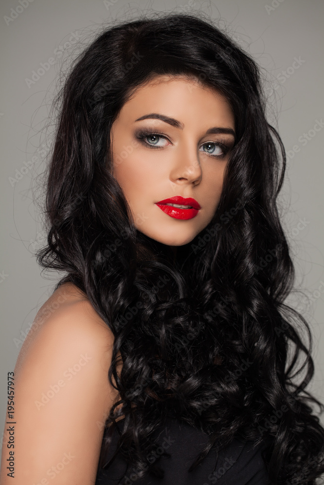 Glamorous Woman with Perfect Hairstyle and Makeup Glamorous Woman with Perfect Hairstyle and Makeup