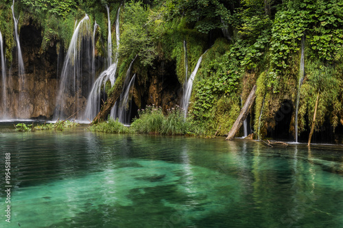 Landscape image of the Plitvice Lakes national park