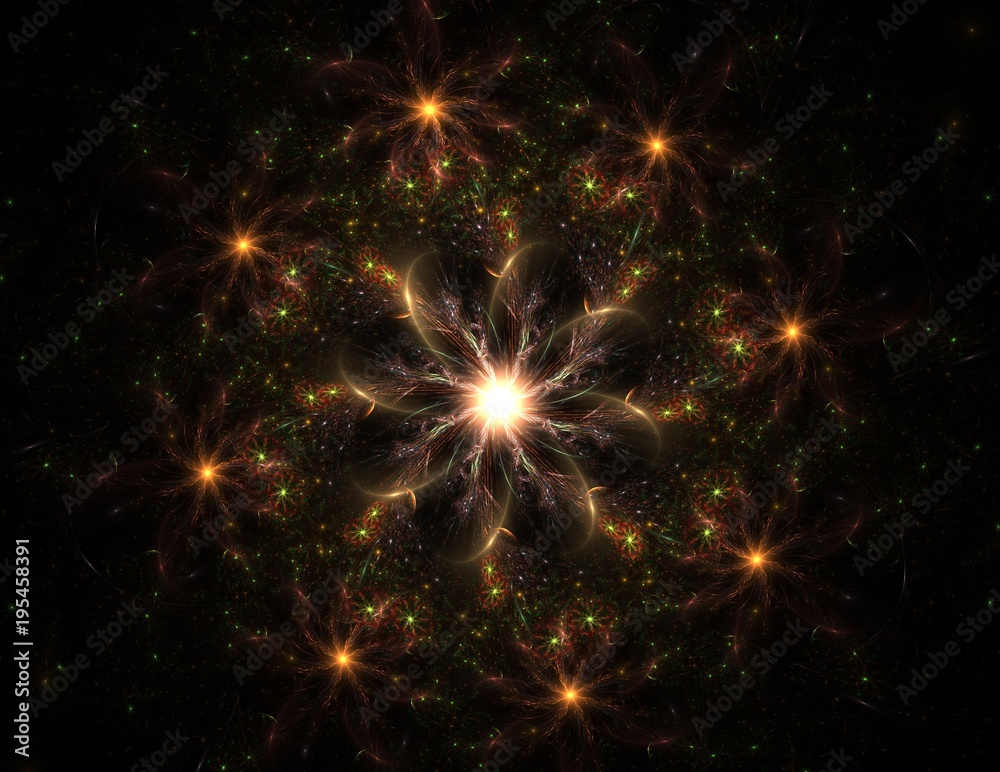 Naklejka premium The Colors In The Series, Fancy Paint. Background Consists Of Fractal Color Texture