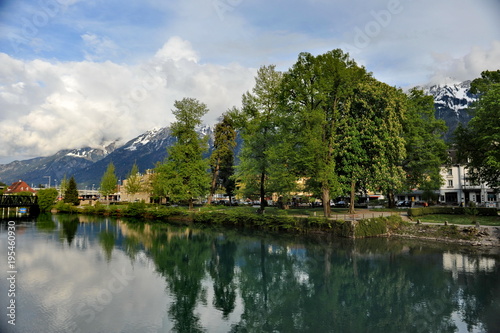 Switzerland. Interlaken is a small town in the Swiss Alps, popular for more than 300 years