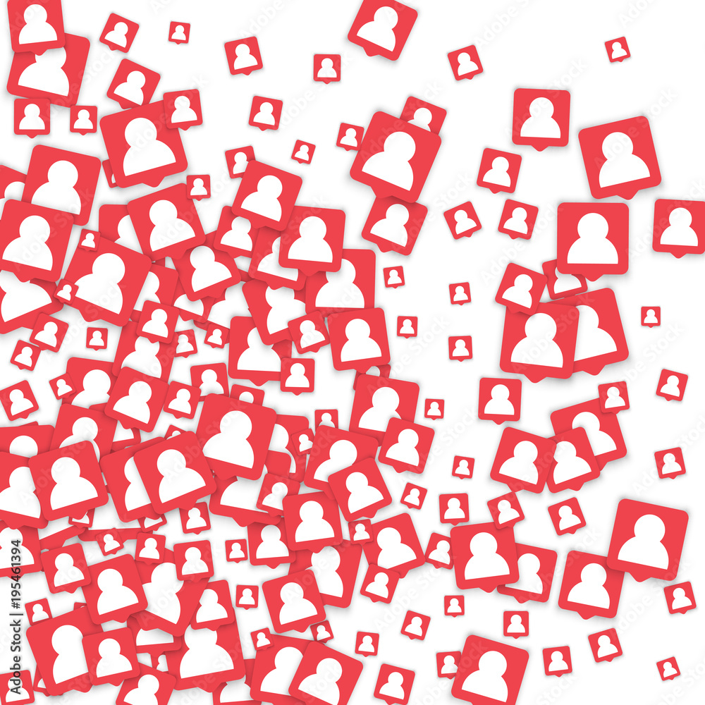 Social media background with man icon notification. Social media background with man icon notification.