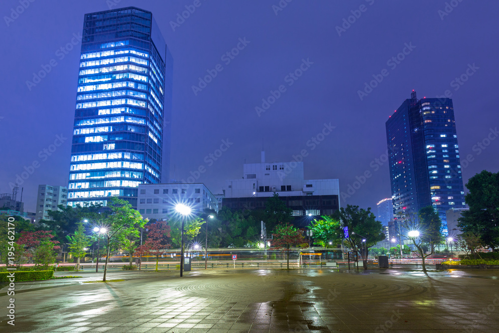 Cityscape of Minato district of Tokyo, Japan