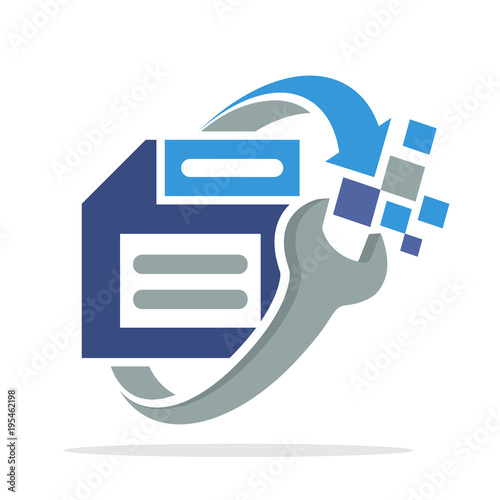 logo icon with the concept of data recovery © adresiastock