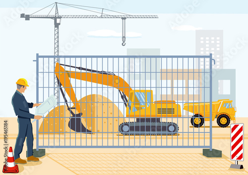 Planen auf der Baustelle