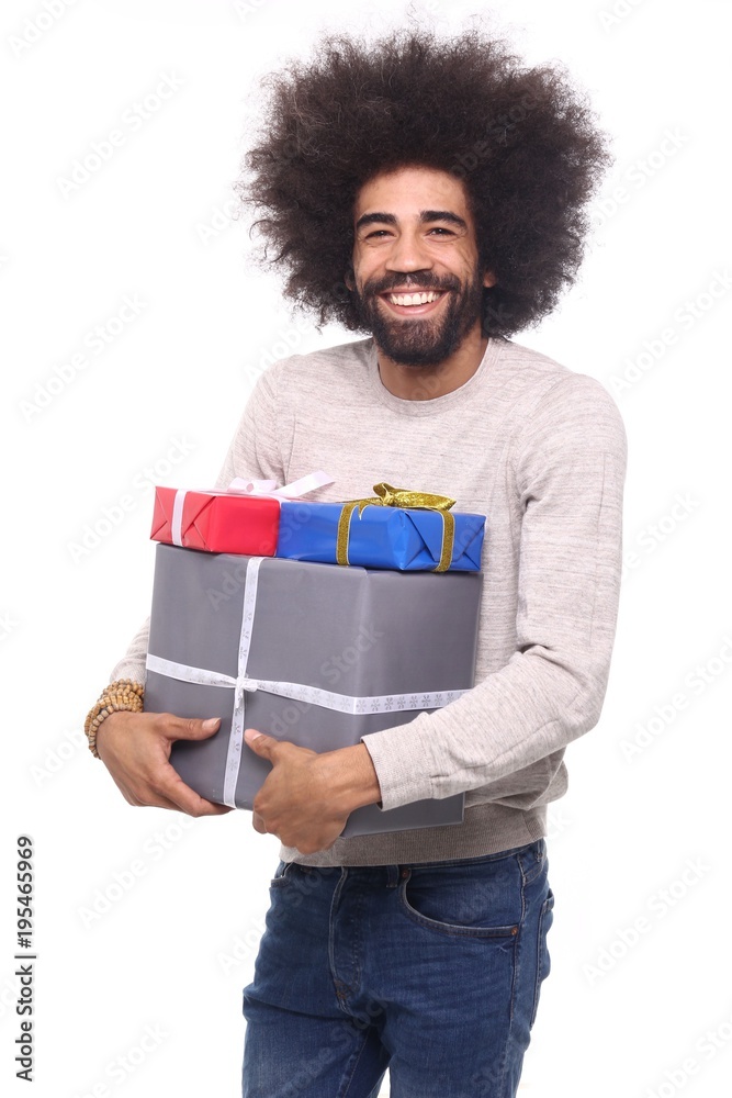 Christmas afro man Christmas afro man