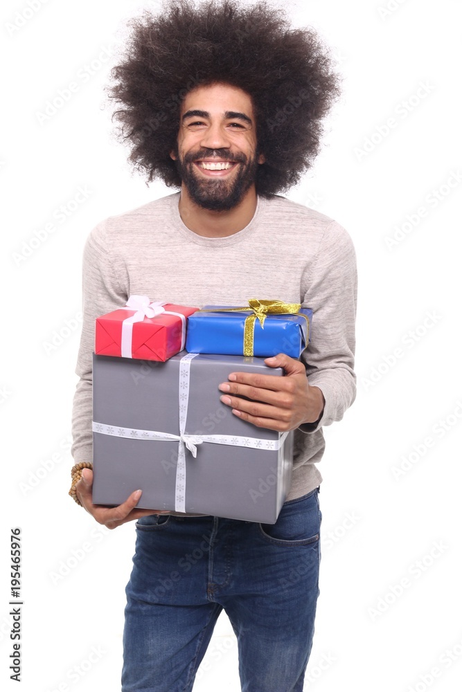 Christmas afro man Christmas afro man