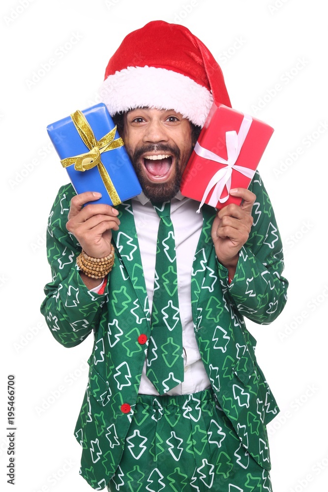Christmas afro man