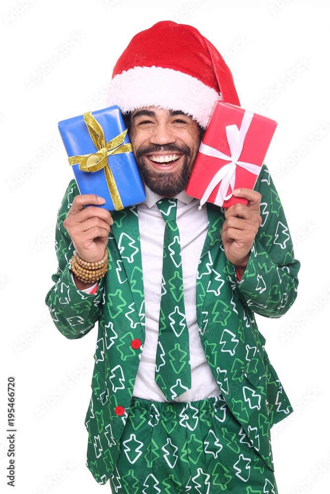 Christmas afro man Christmas afro man