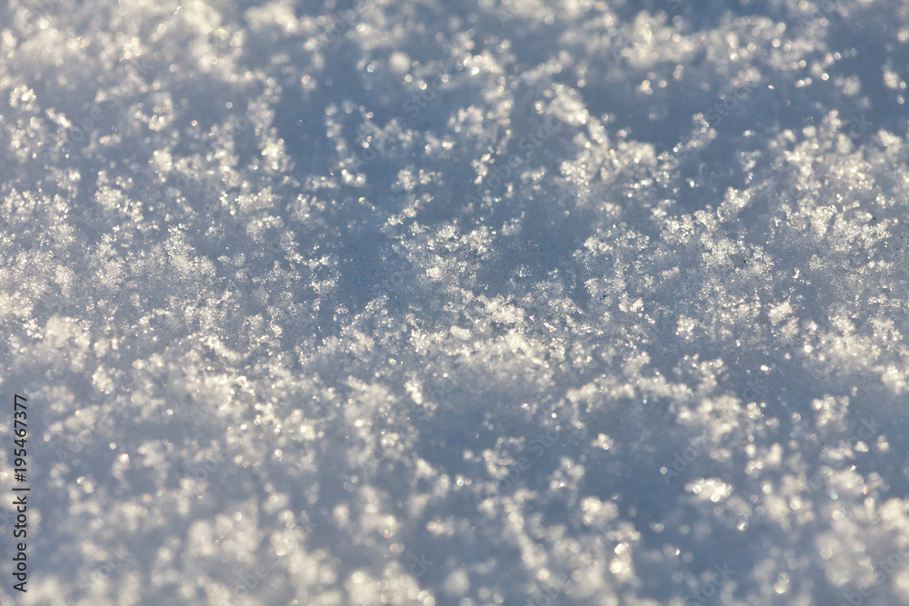 Obraz premium Closeup of snow in winter