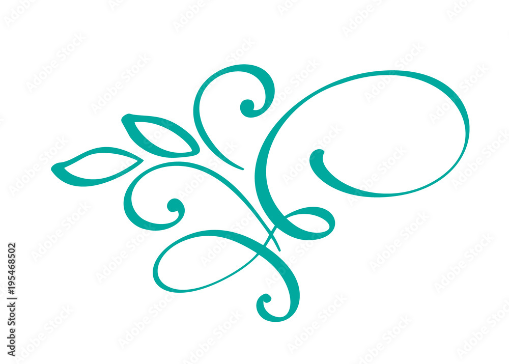 hand drawn flourish Calligraphy swirl elements. Vector illustration hand drawn flourish Calligraphy swirl elements. Vector illustration