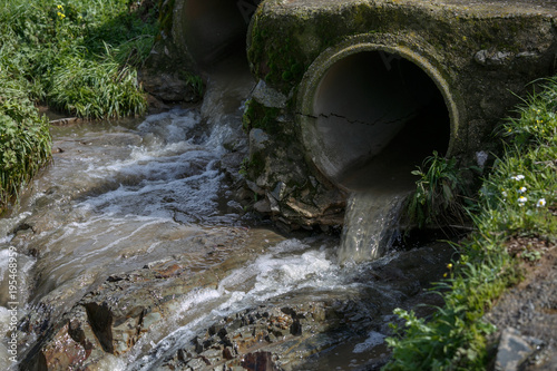 Contaminated water. Pollution