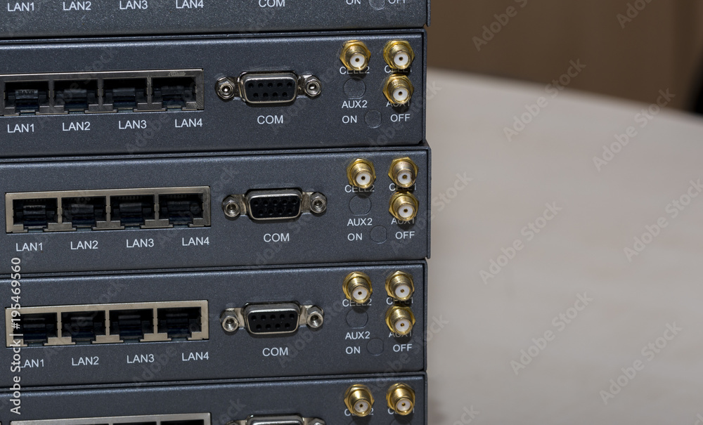 Networking devices WAN, LAN, COM Networking devices WAN, LAN, COM