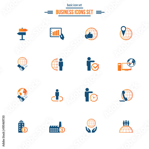 Universal business icons set