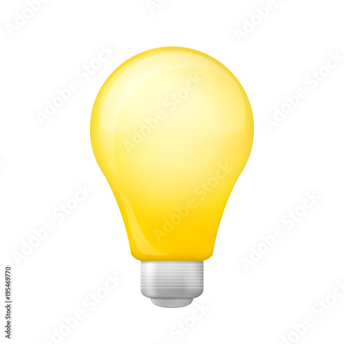 Yellow light bulb