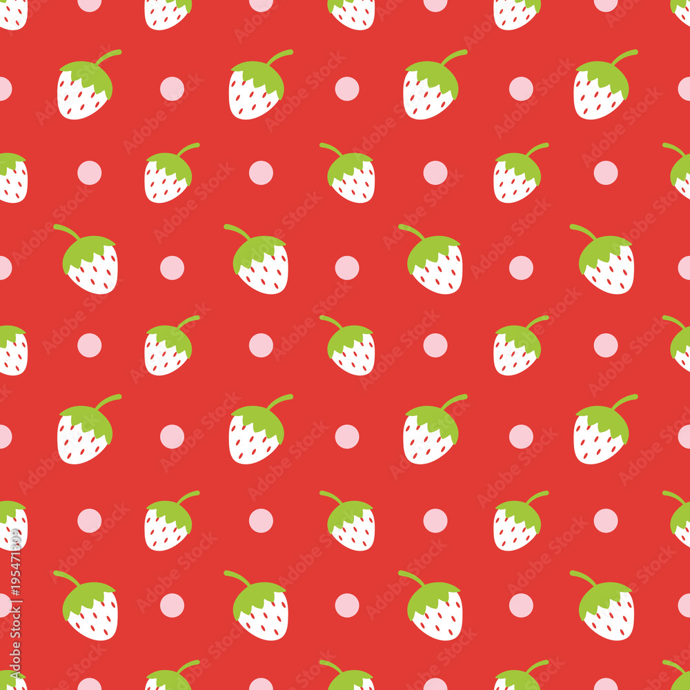 Creative Cute strawberry vector pattern Creative Cute strawberry vector pattern