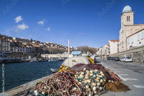 Village view of Port Vendres in Cote Vermeille coast.France. photo