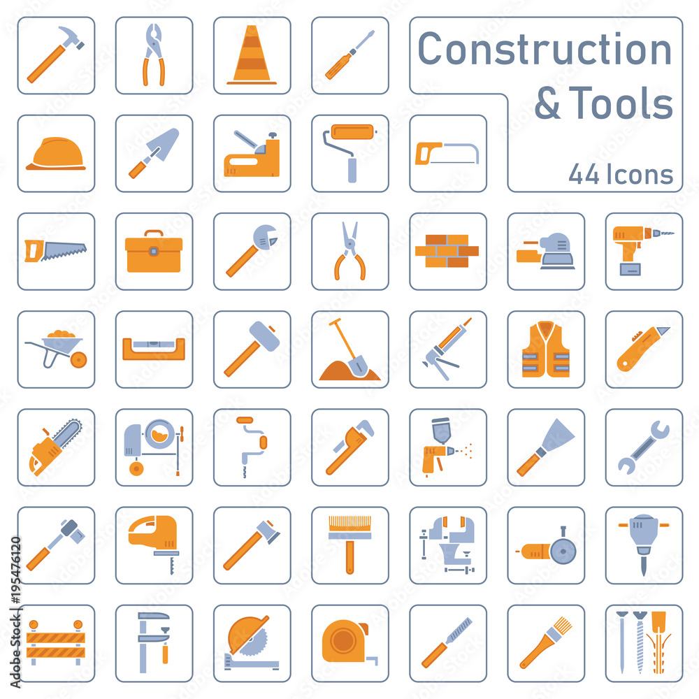 Werkzeug Icon Set - Farbe