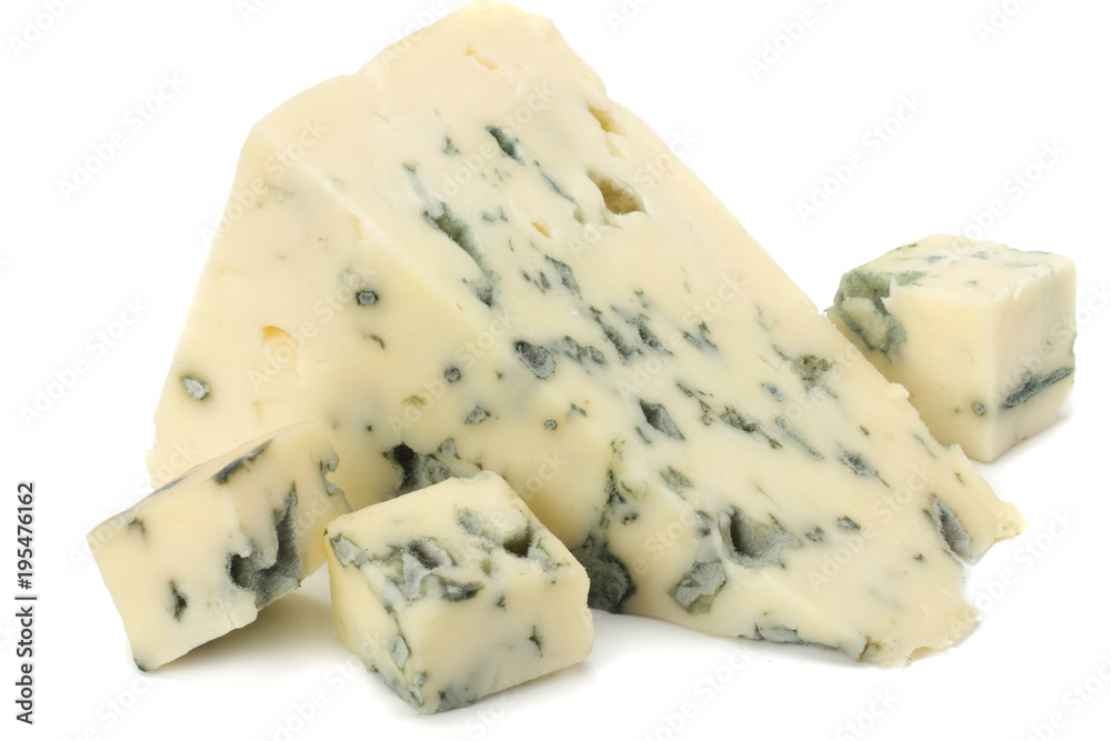 blue cheese isolated on a white background