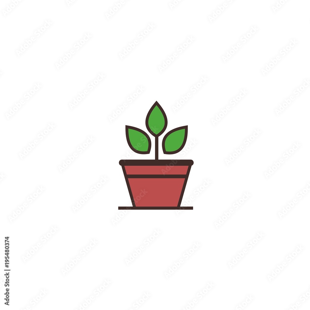 Obraz premium leaf in pot