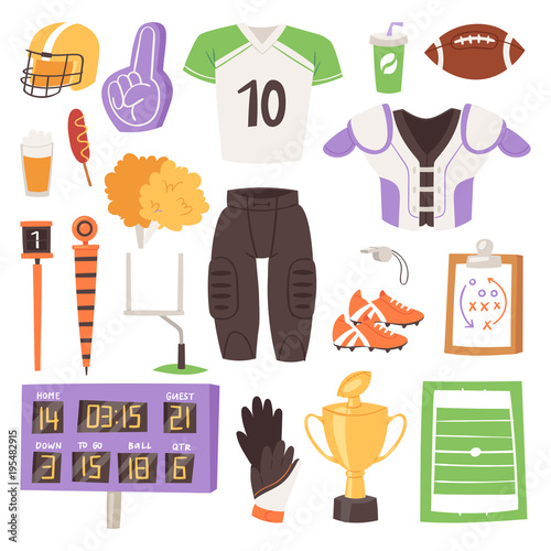 Rugby vector rugger sportswear and ball for competition on stadium illustration set of sportsman clothes in rugby league isolated on white background