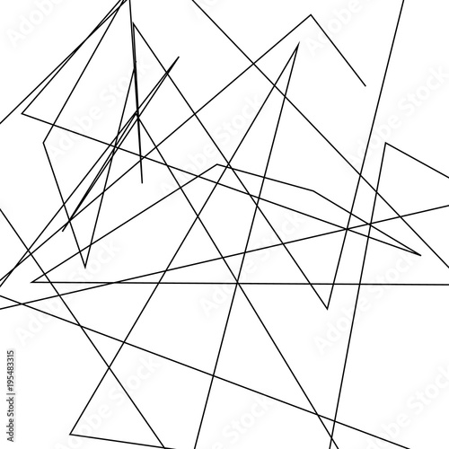 Asymmetrical texture with random chaotic lines, abstract geometric pattern. Abstract web, a tangled mesh. Vector illustration