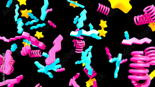 Colorful abstract background. 3D render