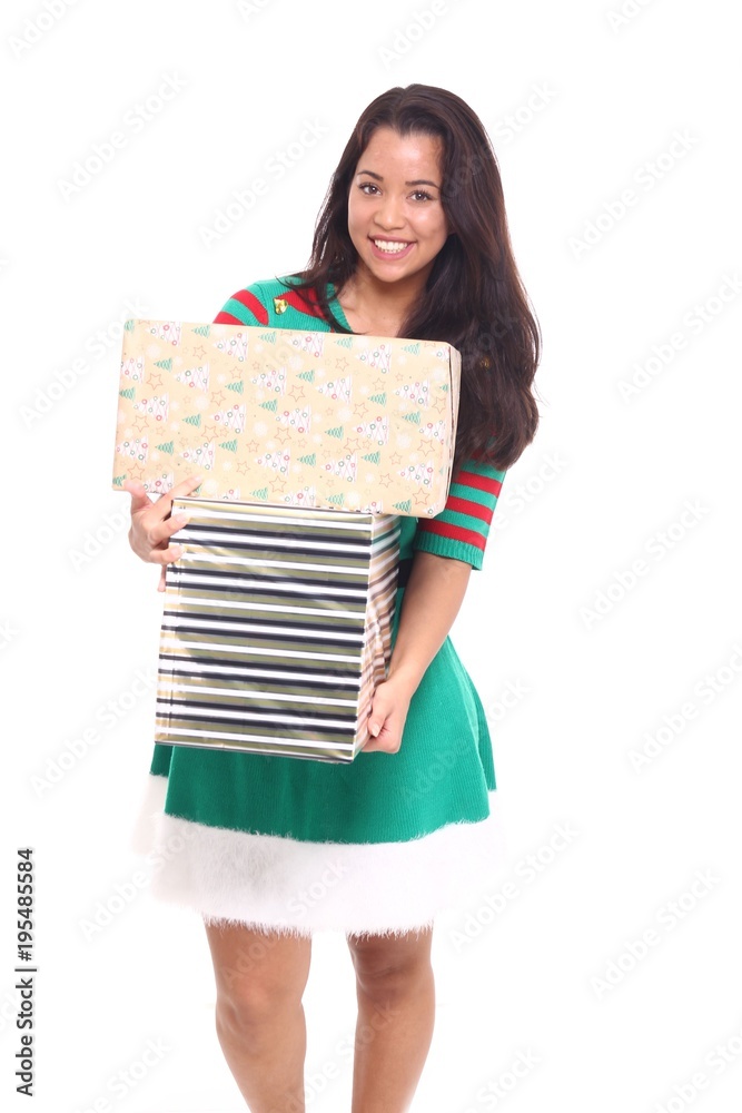 Asian christmas woman Asian christmas woman