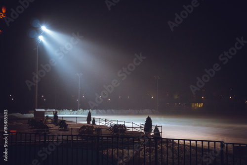 Lovely winter night in the center of Budapest