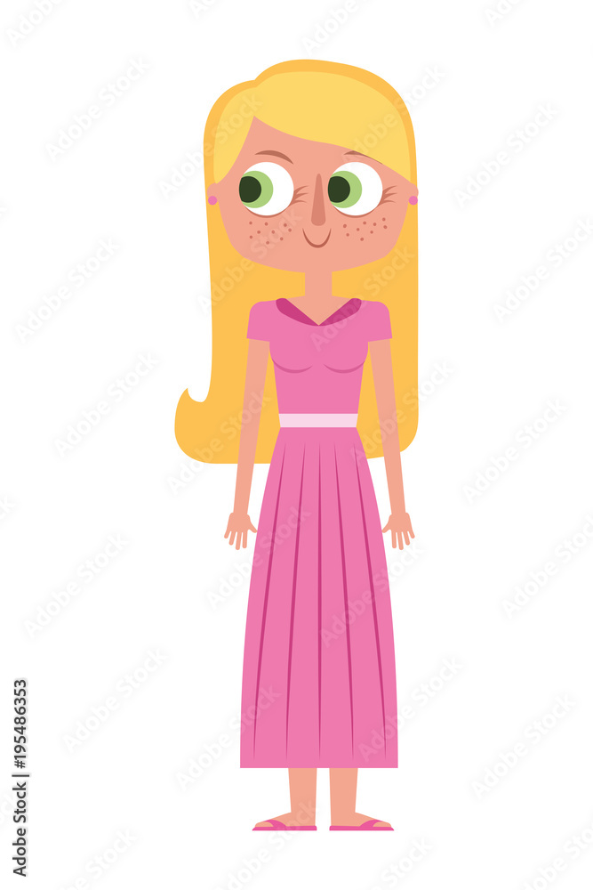 cartoon beauty mother standing character vector illustration cartoon beauty mother standing character vector illustration