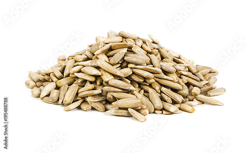 sunflower seeds isolated on a white background