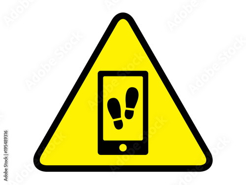 歩きスマホ注意マーク