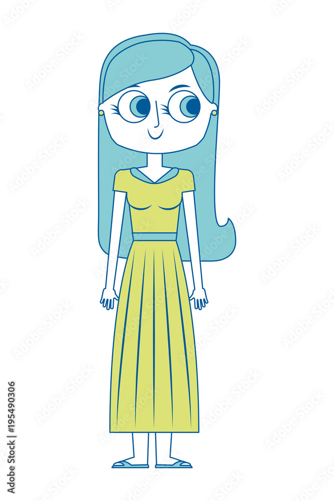cartoon beauty mother standing character vector illustration green image cartoon beauty mother standing character vector illustration green image
