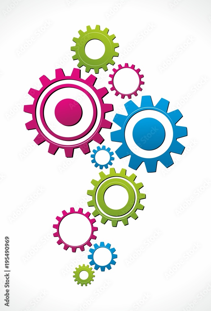 Creative Abstract Cog Wheels vector illustration