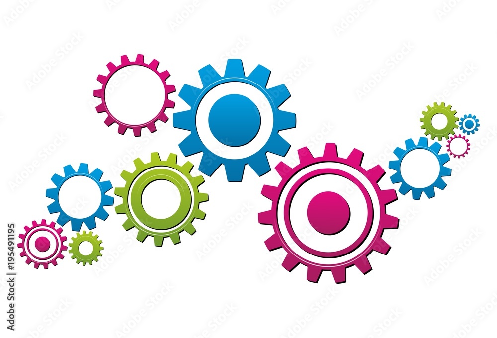 Creative Abstract Cog Wheels vector illustration