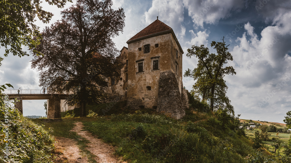 Svirzh castle, right tower, Lviv region, Ukraine