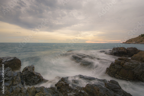 Seascape and evening sky