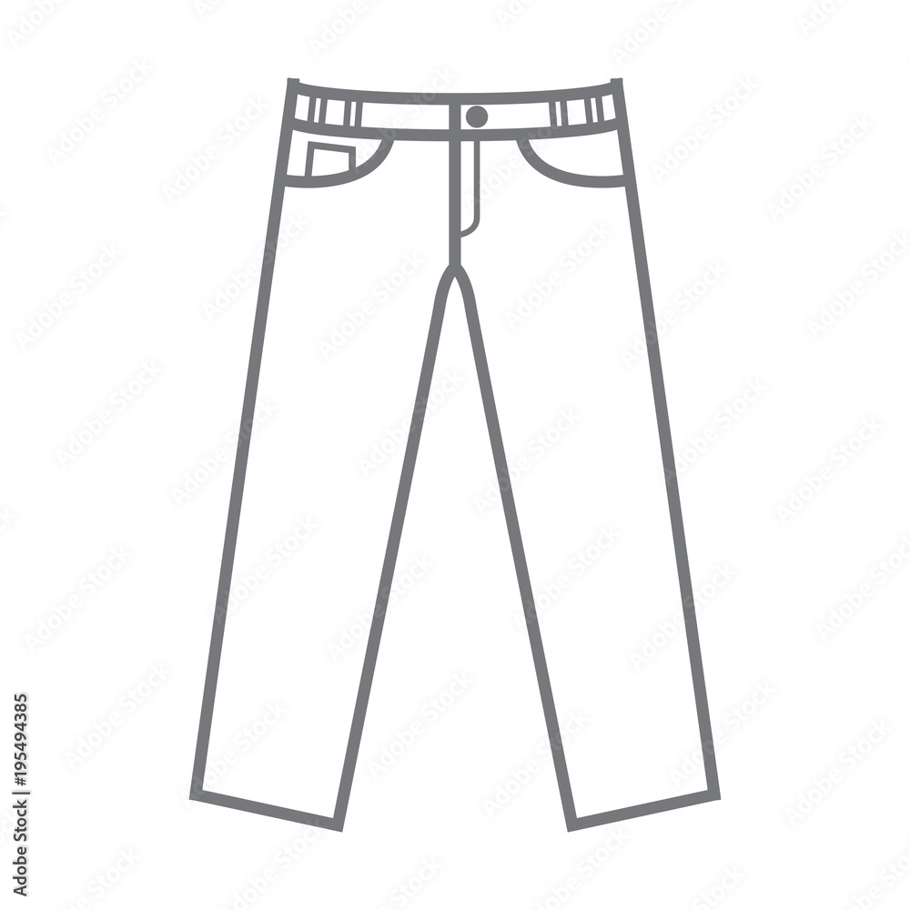 plain uncoloured vector mockup trousers Stock Vector | Adobe Stock