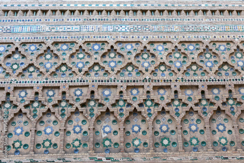 Detail facade wall cathedral, mudejar style, Zaragoza.Spain.