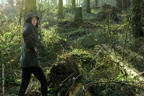 Female guardian of the green forest
