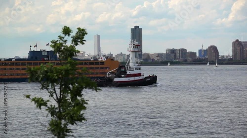 Staten Island Ferry And Tug Boat