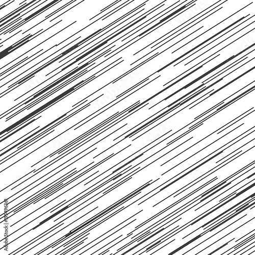 Asymmetrical texturewith slanted lines of different length and thickness, abstract geometric pattern. . Vector illustration