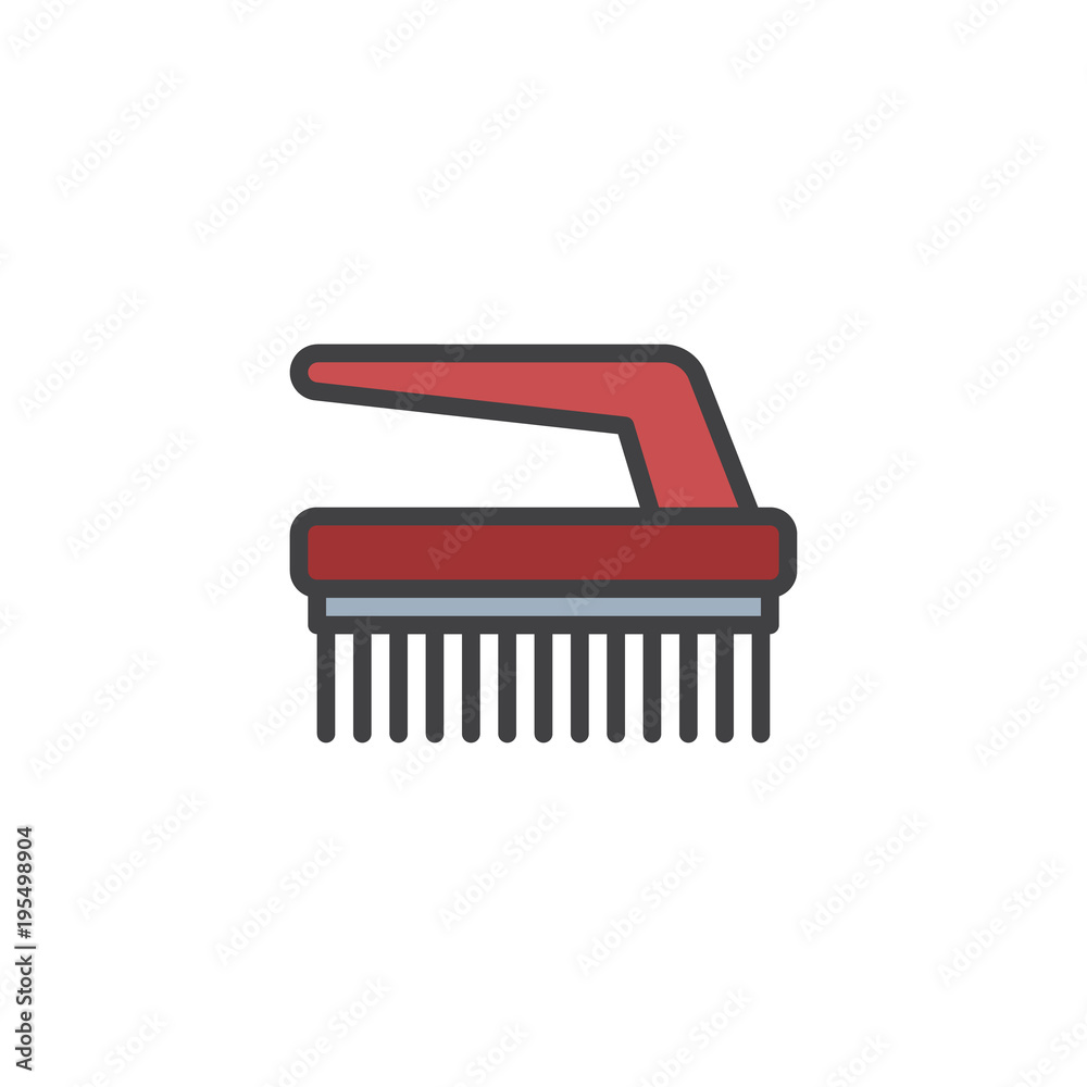 Clean brush filled outline icon, line vector sign, linear colorful pictogram isolated on white. Brush for cleaning symbol, logo illustration. Pixel perfect vector graphics Clean brush filled outline icon, line vector sign, linear colorful pictogram isolated on white. Brush for cleaning symbol, logo illustration. Pixel perfect vector graphics