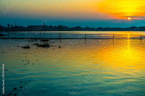 Kwan Phayao lake in morning time photo